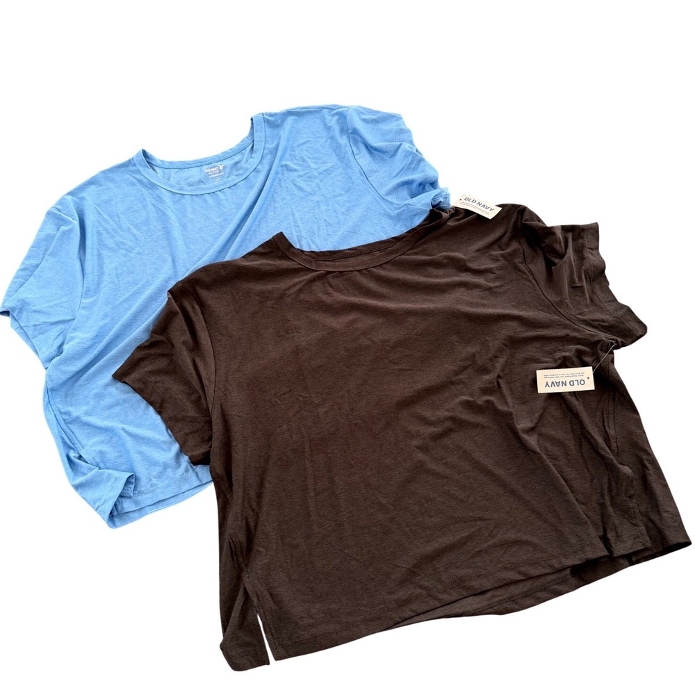 NWT Old Navy Cloudmotion Go-Dry Short Sleeve T-Shirt Bundle Gray Blue Large New